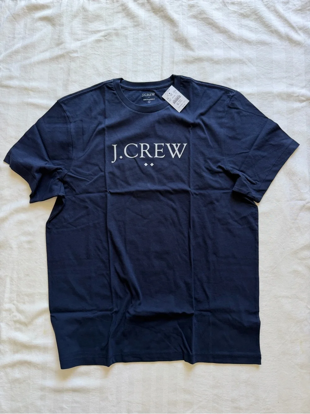 J. Crew Navy Short-Sleeve Logo Tee